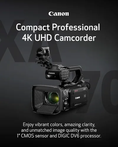 Miniatura 2 de Videocámara Canon XA70 Pro 1” Sensor CMOS 4K UHD, Dual-Pixel CMOS AF, Zoom Óptico 15x, Zoom Digital 600x, Estabilización de Imagen, HDMI