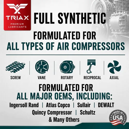 Miniatura 4 de TRIAX Kompressor MV 100 SAE 30, Aceite para Compresor de Aire Completamente Sintético, Multi-Vis Para Rotativo, de Paletas, de Tornillo