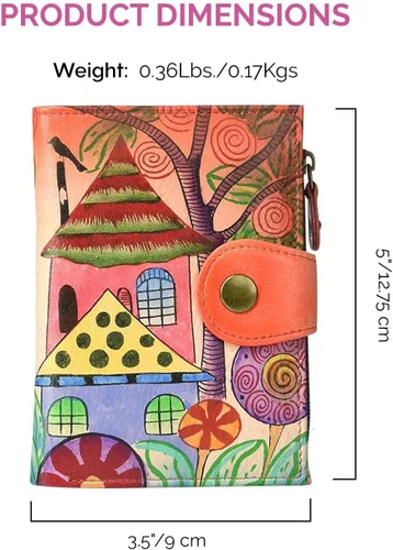 Miniatura 66 de Anna by Anuschka Cartera de mujer pintada a mano de cuero genuino para mujer