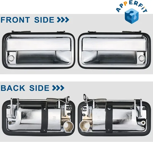 Miniatura 6 de APPERFiT Manija de Puerta Externa Completamente Metálica (Cromada) Compatible con 1995-2000 Chevrolet Chevy Tahoe Suburban C1500 C2500 C3500 K1500
