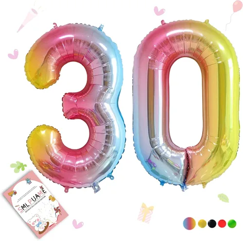 Miniatura 144 de Globos de números de 40 pulgadas del 0 al 9 dorados grandes del número 0, globos digitales para suministros de decoración de celebración de fiesta