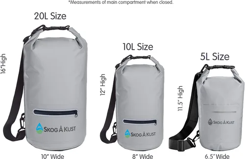 Miniatura 77 de Skog Å Kust DrySak - Bolsa impermeable con tapa enrollable para viajes y al aire libre - tamaños de 5, 10 y 20 litros Digicamo