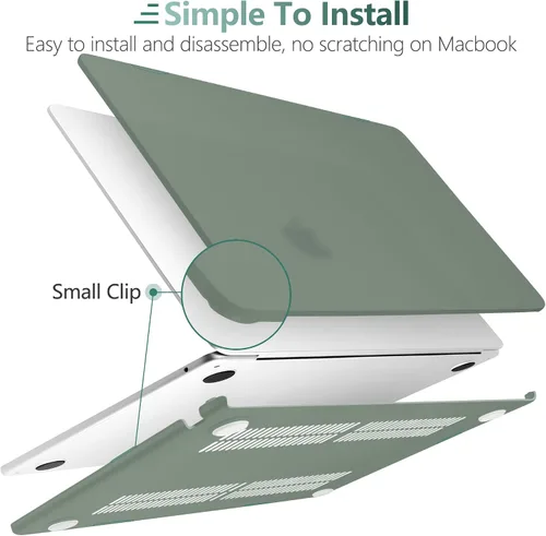 Miniatura 3 de TWOLSKOO Funda compatible con M4 MacBook Air de 15 pulgadas versión 2025-2023 M4 A3241 M3 A3114 M2 A2941, carcasa rígida de plástico, protector