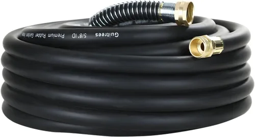 Miniatura 46 de Guitrees Leader Manguera de jardín de 15 pies x 5/8 pulgadas, manguera de agua corta resistente, accesorios macho a hembra, trenzado de cinco capas