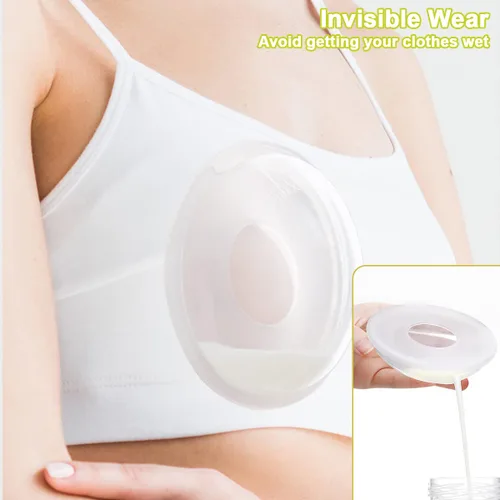 Miniatura 3 de ¡Nuevo modelo with tapones! 2 unidades de conchas de pecho, recolector de leche, tazas de lactancia portátiles, protege los pezones doloridos