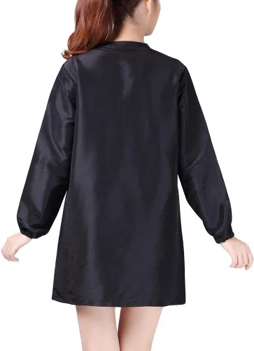 Miniatura 3 de Chaqueta profesional de estilista para peluquería, uniforme de cosmetología, con cremallera, para peluquería, ropa de trabajo, belleza, spa