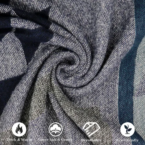 Miniatura 23 de Poncho chal para mujer, suéteres suaves y cálidos para mujer, parte delantera abierta, poncho de viaje para otoño, invierno y primavera