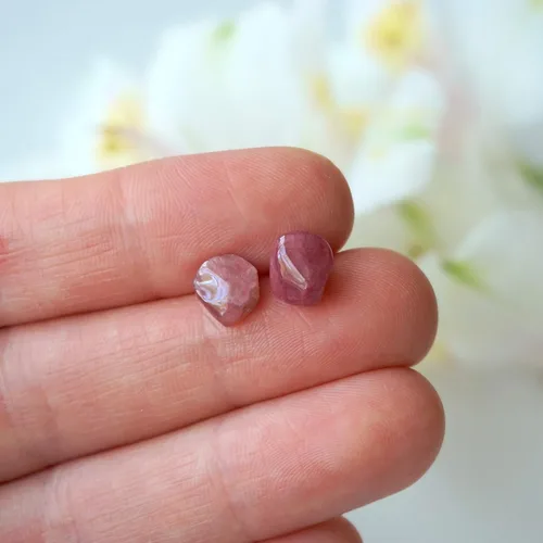 Miniatura 22 de Pendientes de tuerca de cristal de piedra natal aleternativa para mujer y hombre