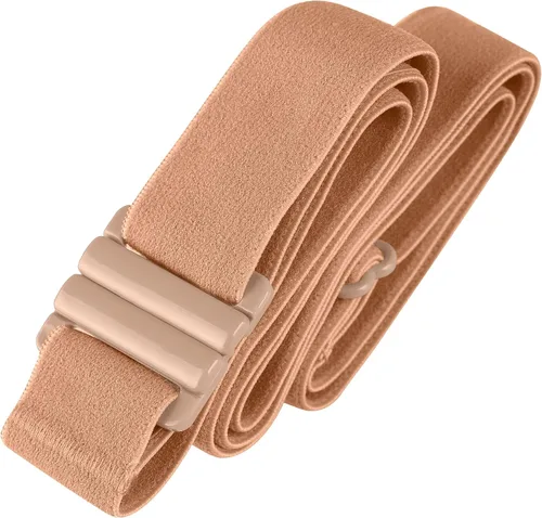 Miniatura 64 de Cinturón elástico ajustable – Cinturones para mujer, cinturón de cintura antideslizante, sin mostrar hebilla plana para mujer