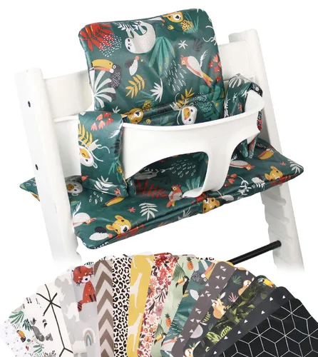 Miniatura 13 de UKJE Cojín Compatible con Stokke Tripp Trapp - Cojín de Asiento Suave para Bebés y Niños Pequeños, Accesorios para Trona, Inserción de Tela de Mono