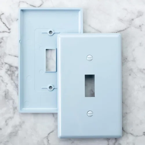 Miniatura 8 de Cubiertas para interruptores de luz azul Bates - Paquete de 2, cubierta de placa de salida, cubiertas de interruptor con luz azul