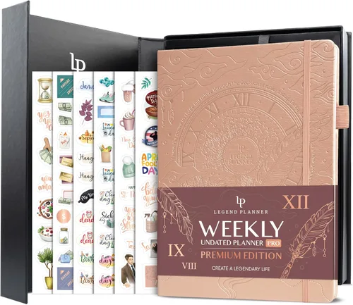 Miniatura 9 de Legend Planner PRO Premium – Gran agenda sin fecha semanal, mensual y de presupuesto con rastreador de hábitos – Organizador de vida para la gestión