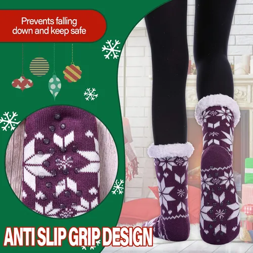 Miniatura 3 de Dosoni - Calcetines para mujer con forro polar suave y cálido invierno