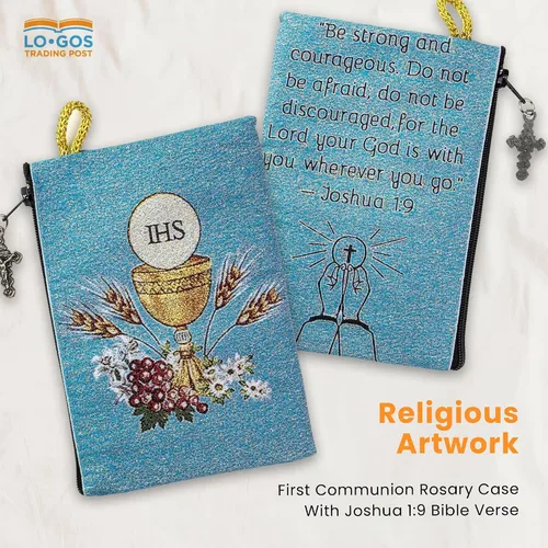 Miniatura 60 de Bolsa de rosario católico, estuche de rosario de bautismo para niños con números 6:24-26, versículo de la Biblia, 4 x 6 pulgadas, joyería y monedero