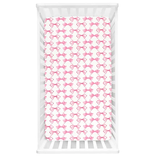 Miniatura 9 de Sábanas para cuna para niñas y niños, sábana bajera ajustable para colchones estándar de cuna y de niño pequeño, ultra suaves y transpirables