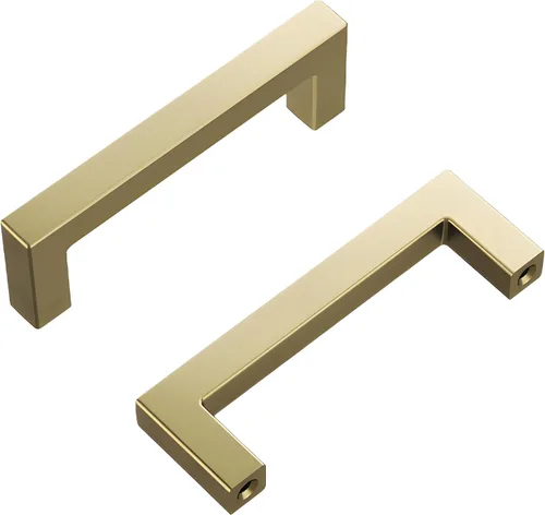 Miniatura 37 de Hickory Hardware - HH075326-BGB - Manija de la colección Skylight, 3 pulgadas de centro a centro, latón dorado cepillado.