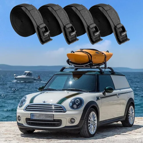 Miniatura 7 de WEDAMER Paquete de 2 correas de amarre para kayak de 8 pies con hebilla de leva de alta resistencia, correa ajustable para kayak, camiones, 2Pack