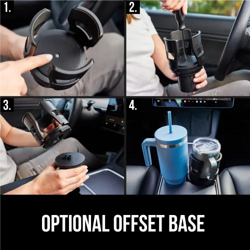 Miniatura 8 de GORILLA GRIP En Espera de Patente Expansor de Portavasos para Coche, Mantiene Tazas Grandes de Bebidas Seguras, Expande para Ajustarse a Yeti, Negro