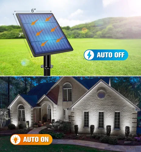 Miniatura 2 de APONUO Luces Solares de Metal para Exteriores, Luces Solares para Exteriores Impermeables, Foco Solar para Paisaje para Iluminación de Jardín