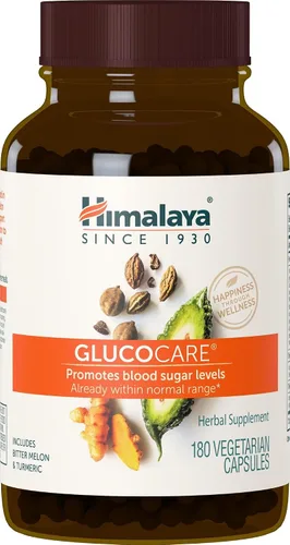 Miniatura 8 de Himalaya GlucoCare - Metabolismo de la glucosa a base de hierbas y apoyo pancreático con melón amargo, gimnasia, trifala y cúrcuma - Soporte natural