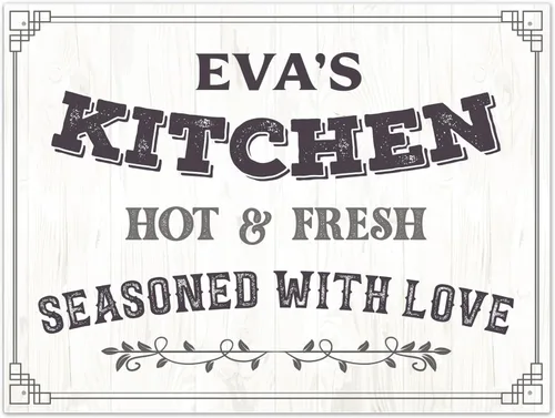 Miniatura 8 de Letrero personalizado para decoración de cocina, letrero de cocina personalizado, 10 x 14 pulgadas, libre de óxido, aluminio 040, resistente a