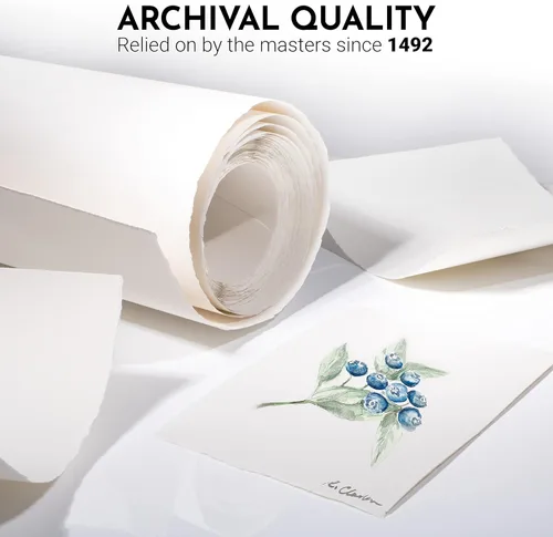 Miniatura 5 de Arches Arches - Rollo de papel de acuarela de 44.5 pulgadas x 10 yardas, papel blanco natural 100% algodón, rollo de papel de acuarela de prensa