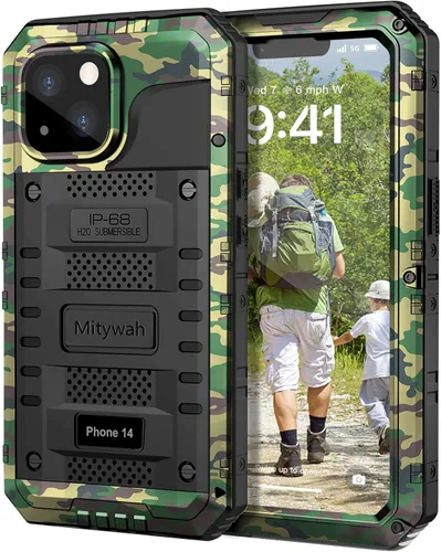 Miniatura 116 de Mitywah Funda impermeable para iPhone 7/iPhone 8 / iPhone SE 2020, funda de metal resistente de grado militar, protección de cuerpo completo