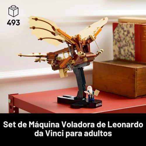 Miniatura 2 de LEGO Icons Leonardo da Vinci's Flying Machine DIY Kit - Set de construcción de ornitóptero para adultos, mayores de 18 años - Manualidades