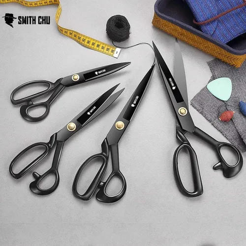 Miniatura 9 de Tijeras de costura profesionales de 12 pulgadas para ropa de cuero, de alta resistencia industrial, acero de alto carbono, tijeras afiladas