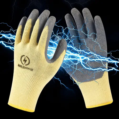 Miniatura 6 de Guantes aislados eléctricos,Guantes de electricista de resistencia de alto voltaje 400V,Caucho antideslizante,Guantes de trabajo
