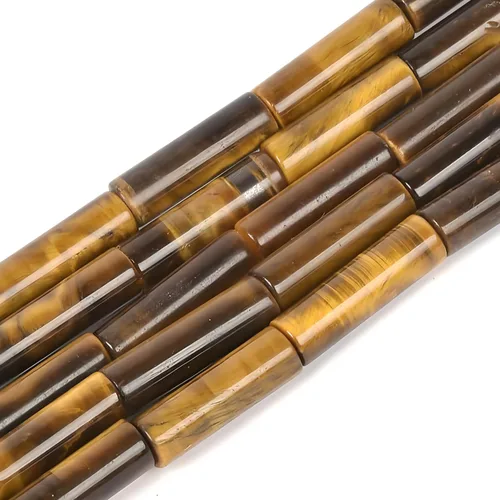 Miniatura 11 de HAAMIIQII Cuentas de tubo de amazonita natural de 0.512 x 0.157 in, cuentas sueltas de piedra cilíndrica para fabricación de joyas, 15 pulgadas