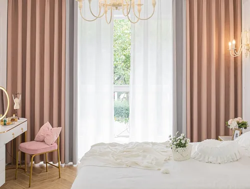 Miniatura 13 de Daesar Blackout Curtains for Bedroom 63 Inch Length, Eyelet Thermal Drapes Splicing Jacquard Geometric Texture Beige White Yellow Blackout Curtains