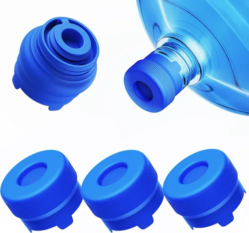 Morsatie - Tapa reutilizable para jarra de agua de 3 y 5 galones, sin fugas y apertura, tapa de repuesto de silicona de grado alimenticio para Azul