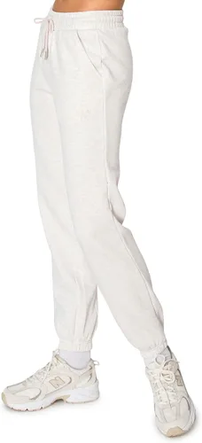 Miniatura 20 de Cali1850 Pantalón deportivo Cloud Nine Fleece para mujer, cintura alta, ajuste holgado, dos bolsillos, cintura elástica con cordón