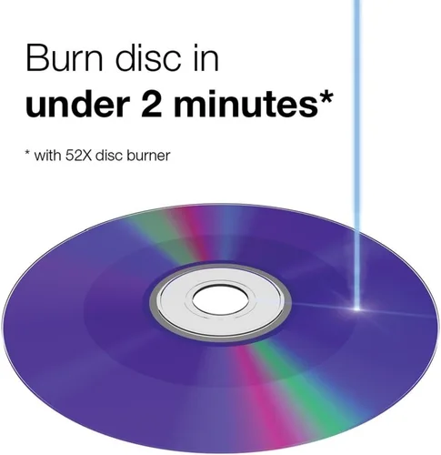 Miniatura 4 de Verbatim CD-R 700MB 52X DataLifePlus White Inkjet imprimible, Hub imprimible - 50pk Husillo - 94755