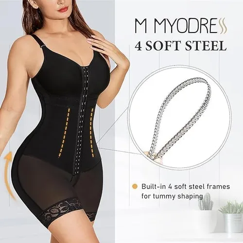 Miniatura 2 de M MYODRESS Fajas Colombianas Moldeadoras de cuerpo completo para mujer, body de control de abdomen, compresión poscirugía