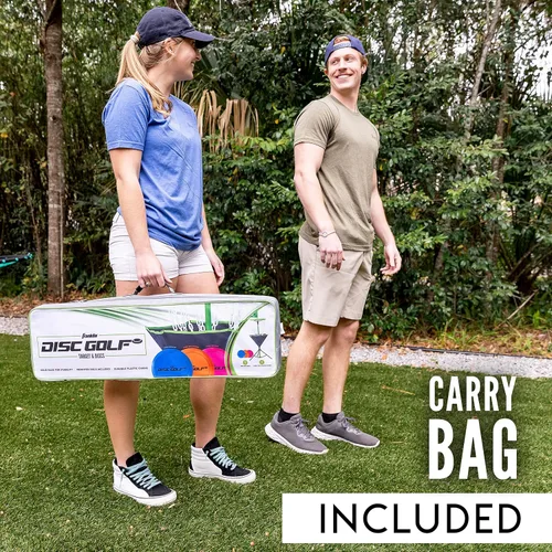 Miniatura 11 de Franklin Sports Cestas de Disc Golf - Objetivo Portátil de Disc Golf con Cadenas Incluidas - Equipo de Soporte de Cesta de Disc Golf para Creación