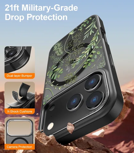 Miniatura 68 de Goodon para iPhone 15 Pro Max con protector de pantalla de privacidad, compatible con Magsafe, funda translúcida mate a prueba de golpes - Linda