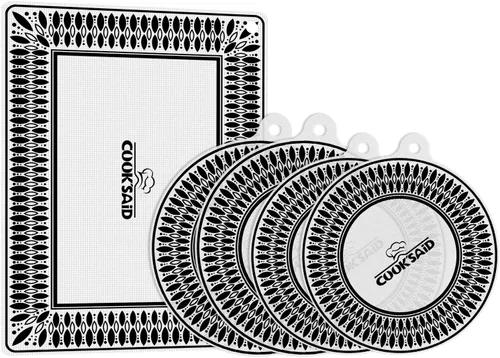 Miniatura 14 de Cook's Aid 2 protectores de silicona para placa de inducción de 7.9 pulgadas (magnético) Protector de estufa de inducción resistente al calor a