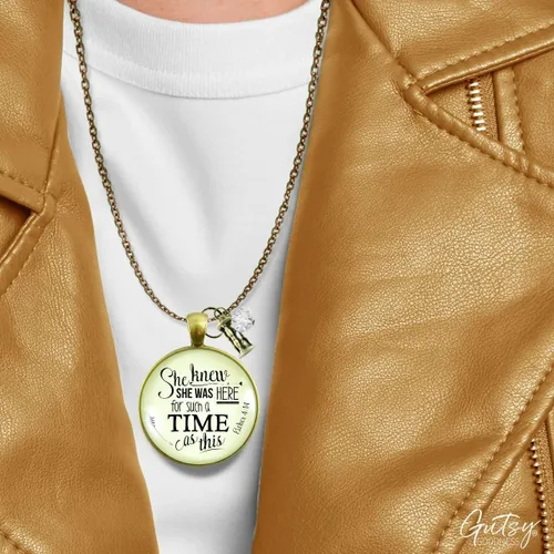 Miniatura 20 de Gutsy Goodness Collar inspirado en la mujer de la fe, colgante hecho a mano con mensaje de esperanza