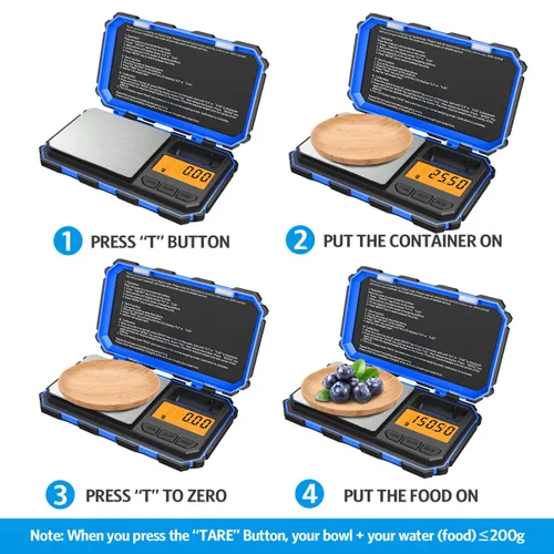Miniatura 4 de Mini báscula digital (actualizada), báscula de bolsillo de 7.05 oz/0.00 oz, peso de calibración de 1.76 oz, báscula inteligente electrónica, 6