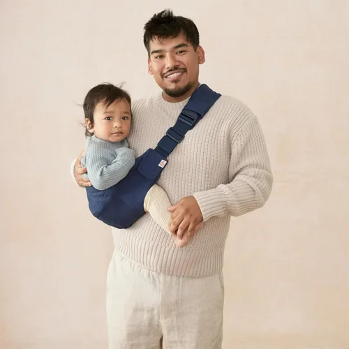 Miniatura 2 de Ergobaby Upsie Eslinga de Cadera – Portabebé Azul Medianoche – Eslinga Ajustable y Ligera para Niños Pequeños – Diseño Ergonómico y Transpirable