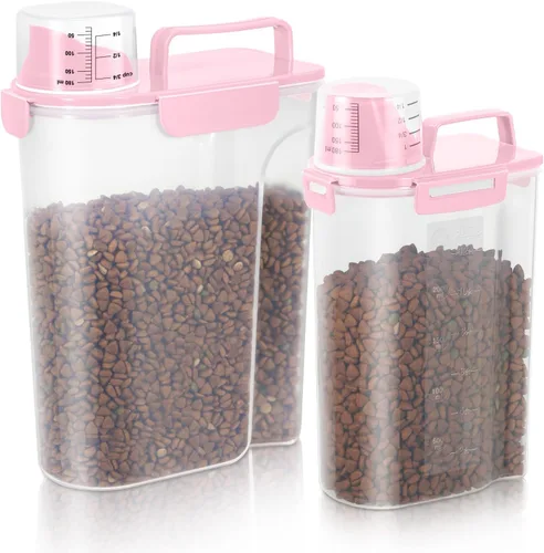 Miniatura 30 de LEAWALK Recipiente hermético de almacenamiento de alimentos para perros y gatos de 5 libras con boquilla grande mejorada, sin BPA, recipientes