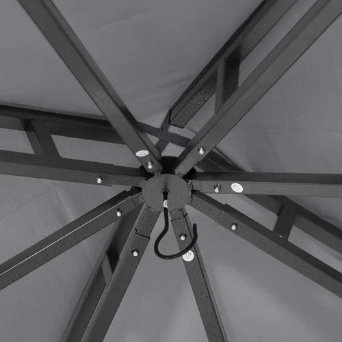 Miniatura 5 de ABCCANOPY Gazebos para patios 10x10 - Gazebo con marco de acero para exteriores para césped, patio trasero, jardín, terraza (gris oscuro)