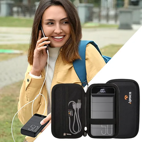 Miniatura 4 de Aproca Funda compatible con Morfec Power Bank de carga rápida 50000mAh 22.5W cargador portátil, bolsa de almacenamiento duro portátil
