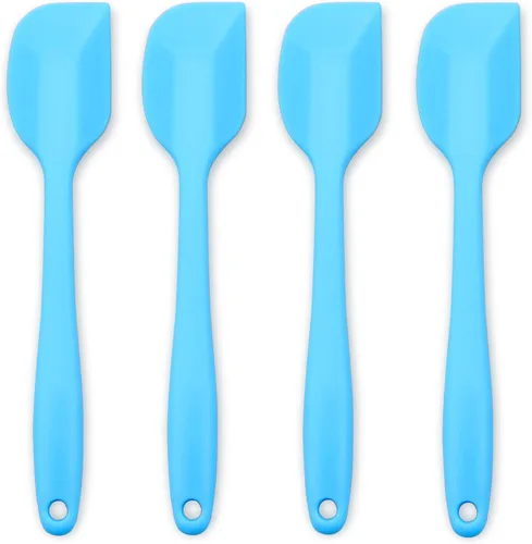Miniatura 2 de ALLWIN HOUSEWARE - Juego de 4 espátulas de silicona resistentes al calor, 600 °F, sin costuras, con núcleo de acero, espátulas de goma para Azul