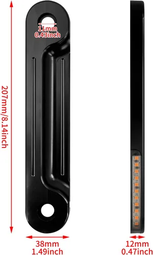 Miniatura 3 de Soportes de intermitentes frontales para motocicleta, horquillas de montaje empotrado, amortiguadores LED para lámpara lateral para Harley Touring