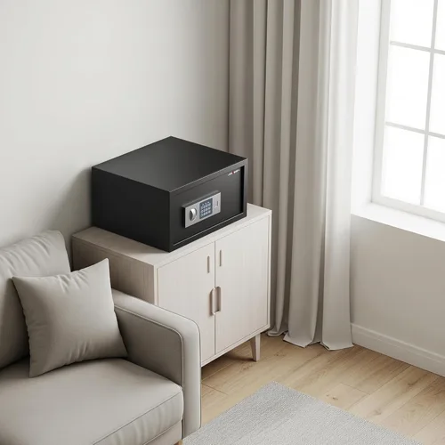 Miniatura 7 de Locksworth Caja fuerte para el hogar, 1.0 pies cúbicos, caja de seguridad para dinero, joyas, documentos y armas, caja fuerte digital de seguridad