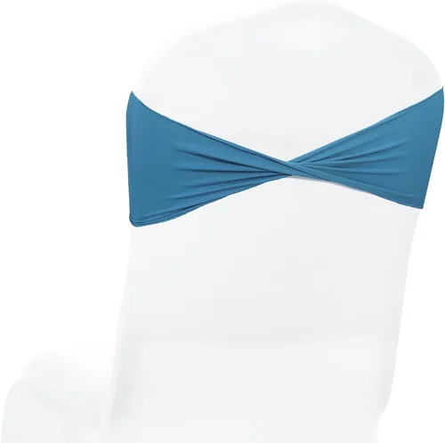 Miniatura 40 de MDS® Paquete de 10 bandas elásticas de elastano para silla sin hebilla deslizante, lazo elástico reutilizable para silla para boda, recepción