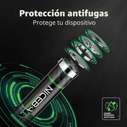 Miniatura 5 de NICEBATT Baterías AAA recargables de 1100 mAh, batería Premium NiMH Triple A de baja autodescarga, 16